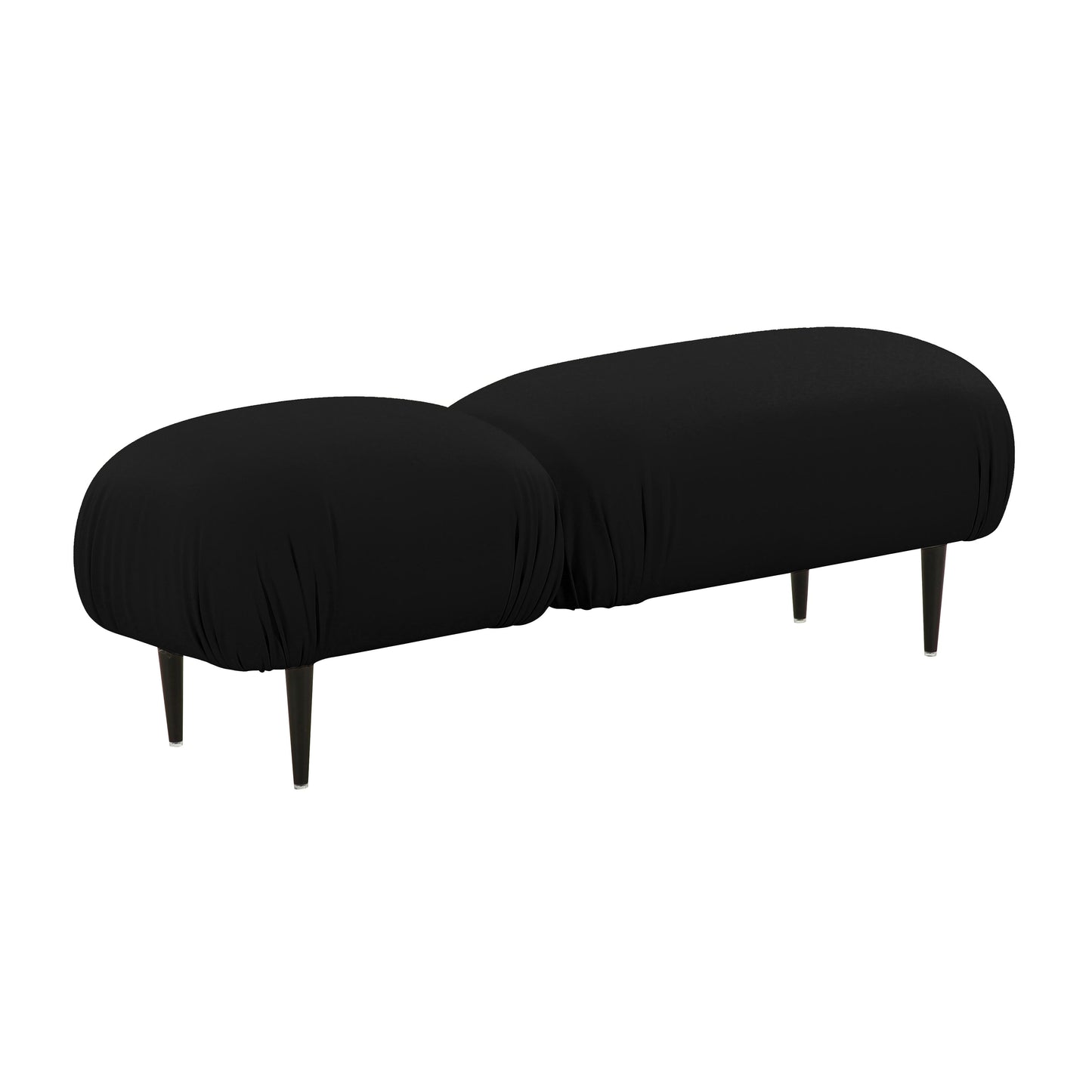 toledo black vegan leather bench