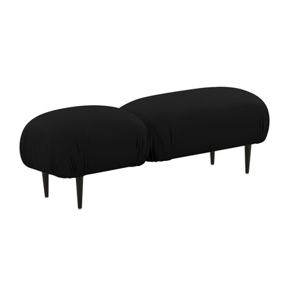 Toledo Black Vegan Leather Bench