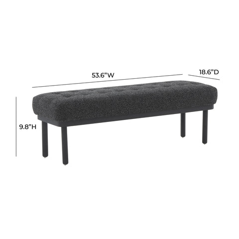 Mettu Black Boucle Bench