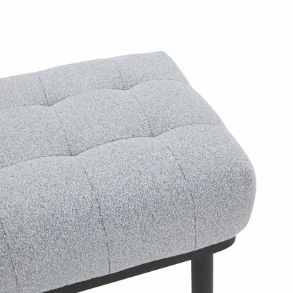 Mettu Grey Boucle Bench