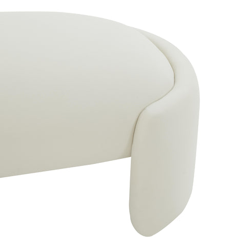 Adalynn Cream Velvet Bench
