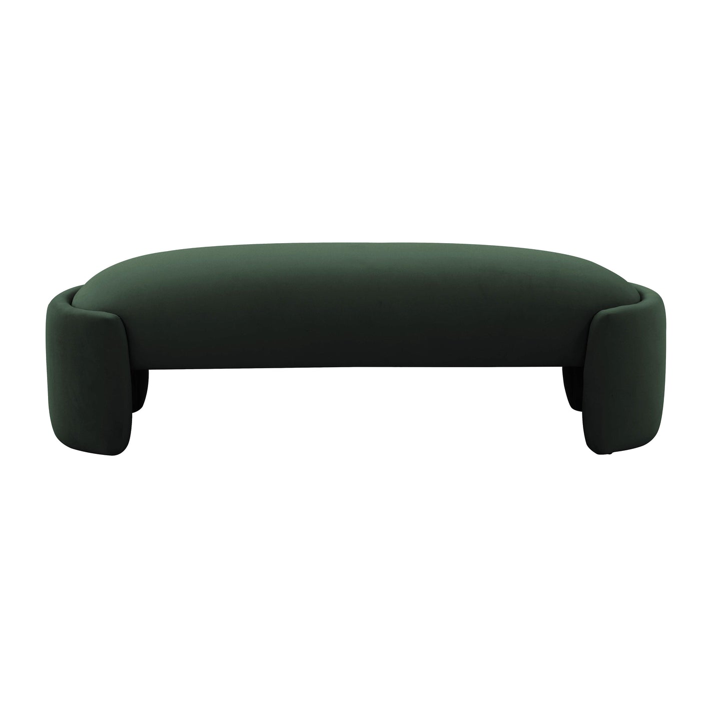 adalynn forest green velvet bench