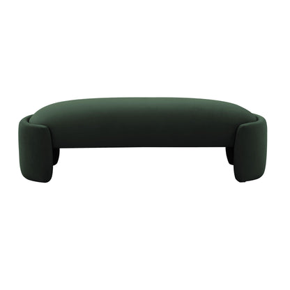 Adalynn Forest Green Velvet Bench