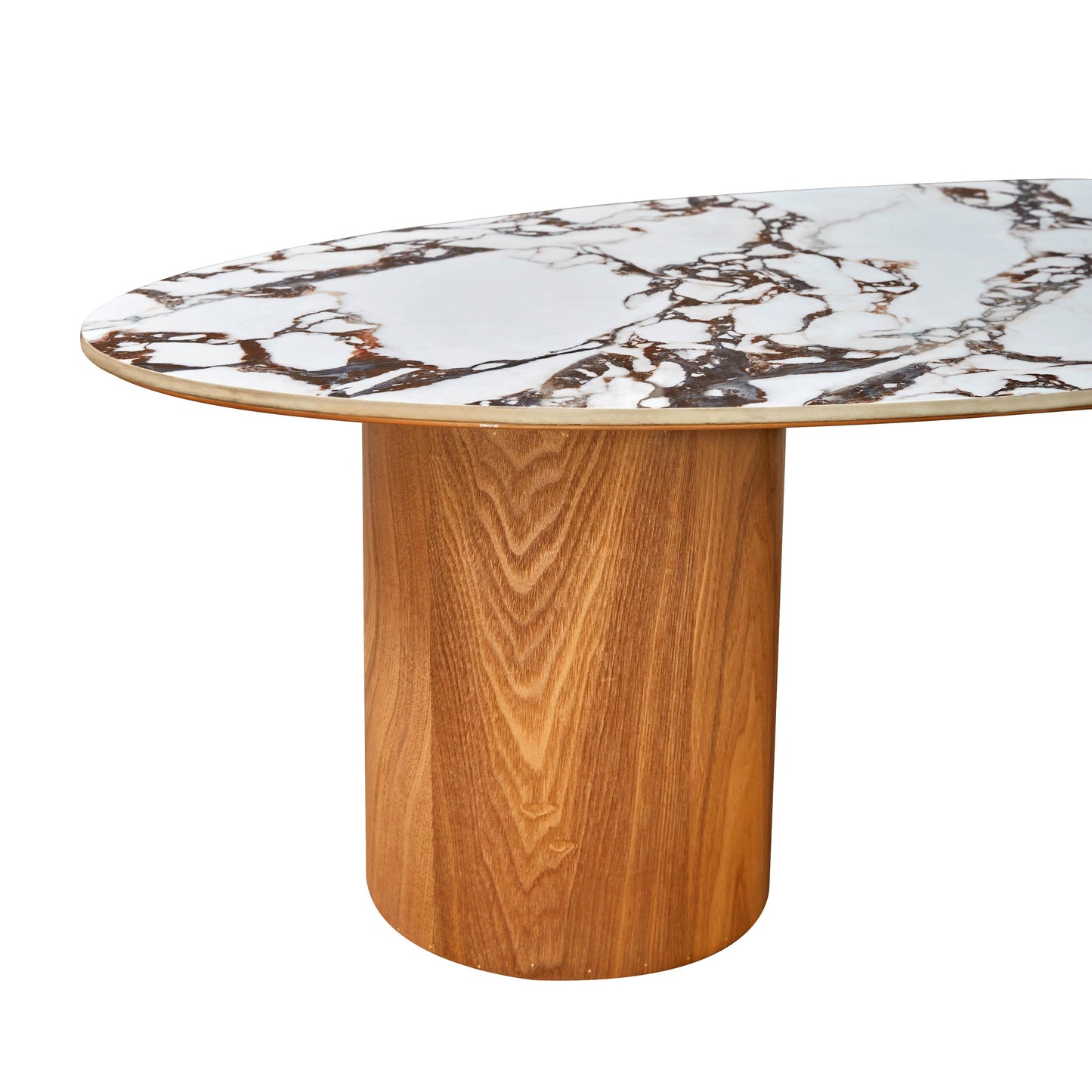 sloane marble ceramic oval coffee table