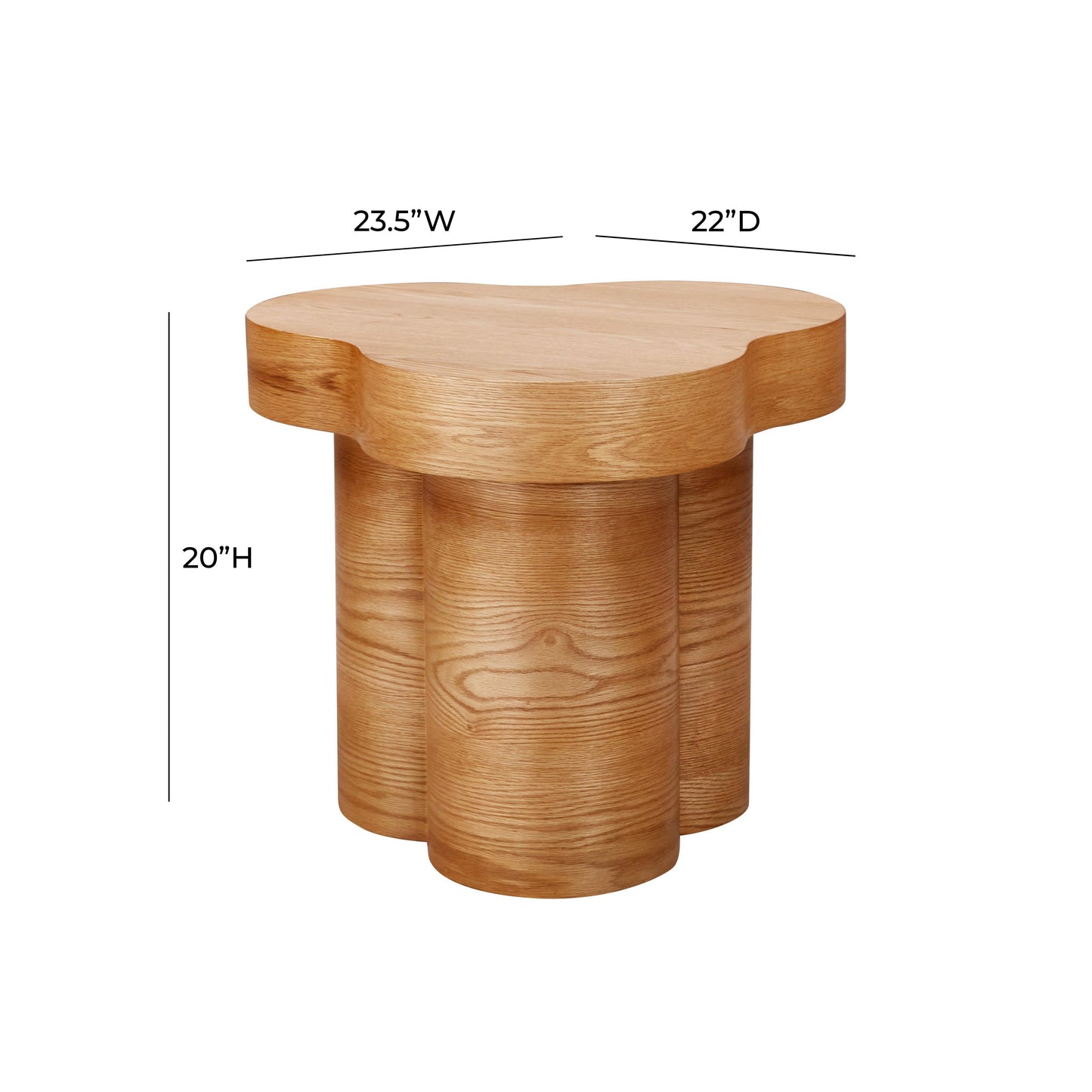 teddy natural oak side table