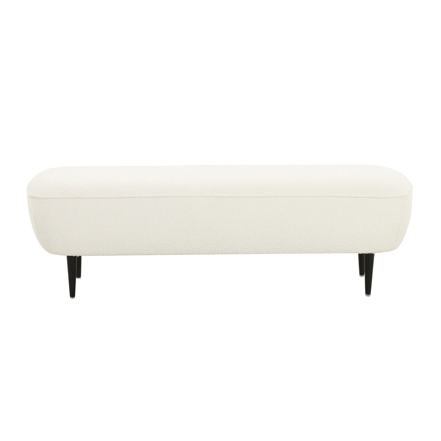 bianca cream boucle bench