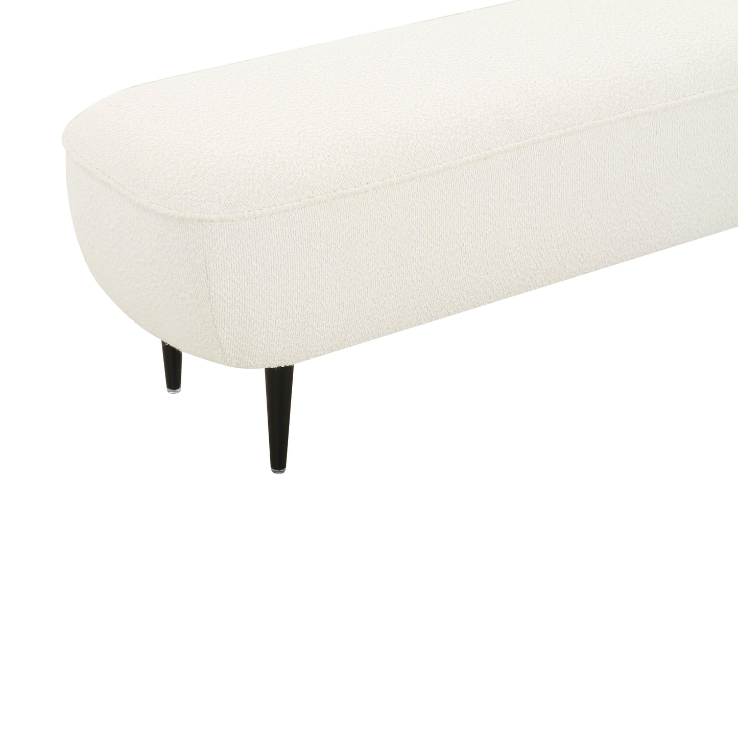 bianca cream boucle bench