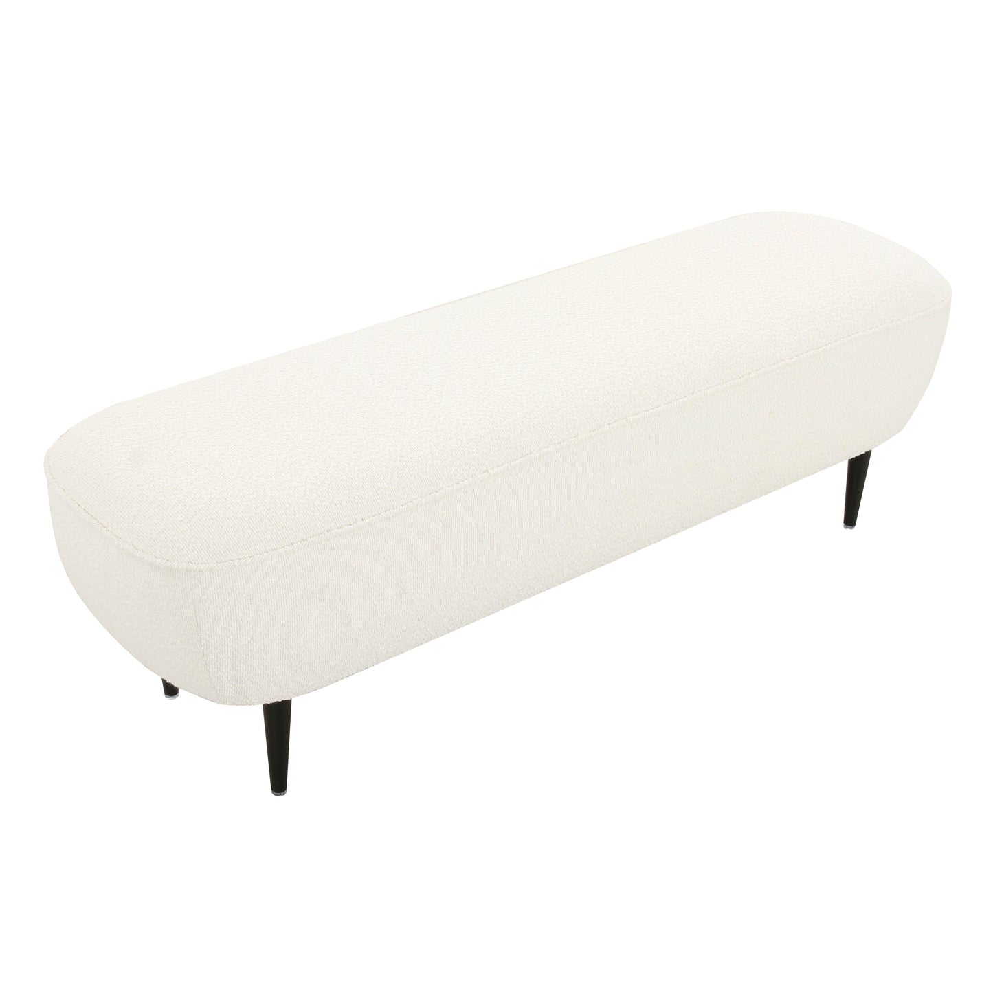 bianca cream boucle bench