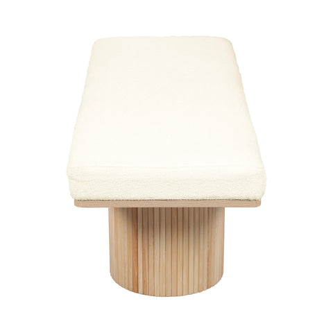 Isabelle Siena 48" White Dyed-Yarn Bench - image 4