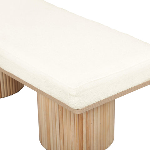Isabelle Siena 48" White Dyed-Yarn Bench - image 5