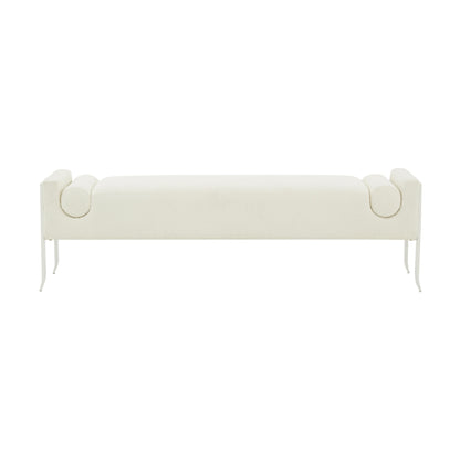 Tiffany Cream Boucle Bench