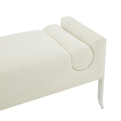 Tiffany Cream Boucle Bench