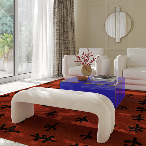 Estelle Monaco 56" Performance Velvet Channeled Bench - image 3