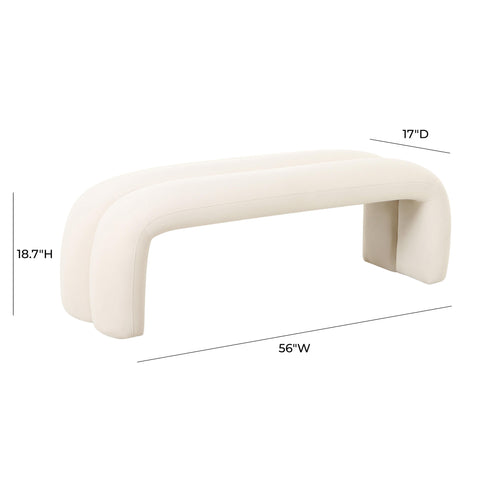 Estelle Monaco 56" Performance Velvet Channeled Bench - image 7