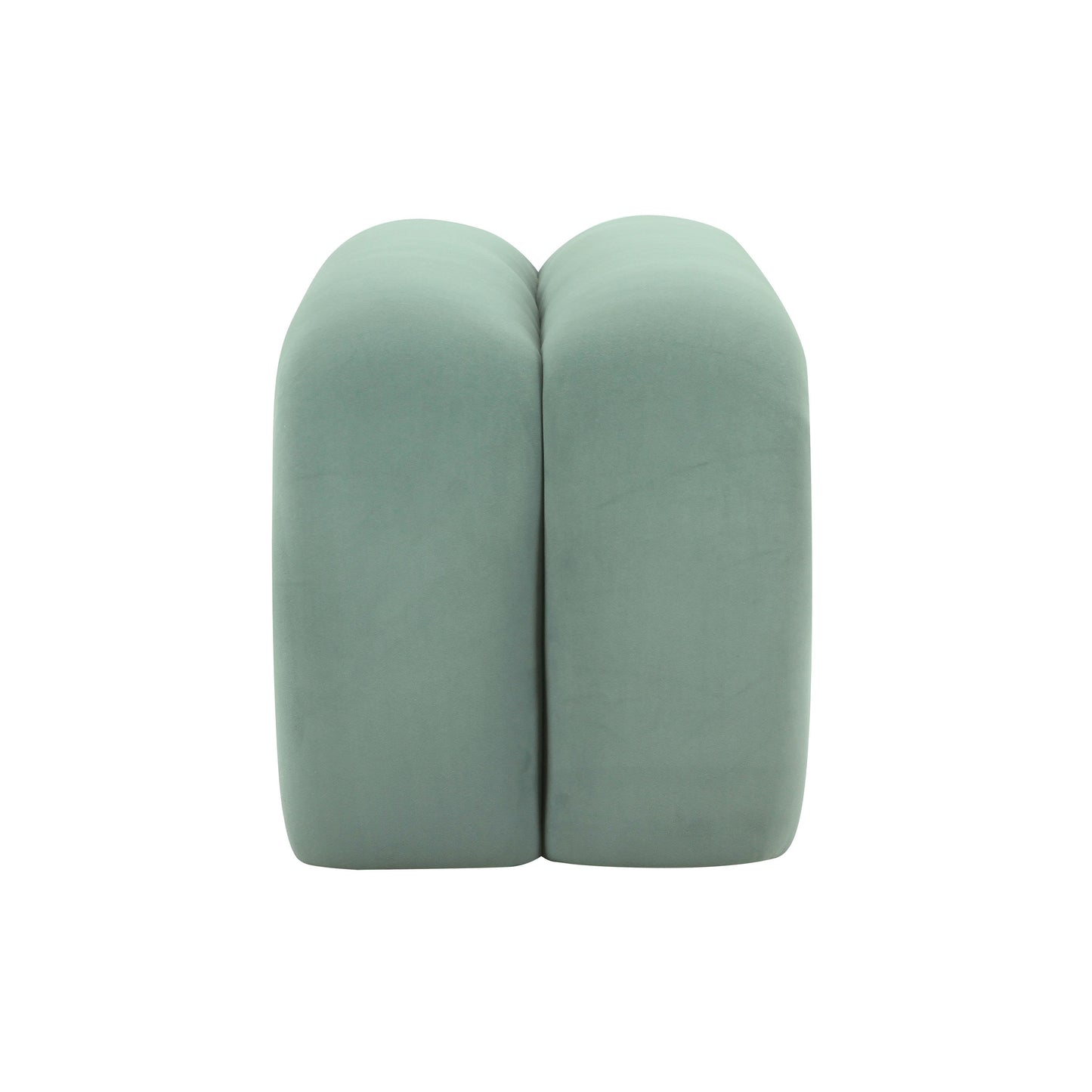 jade green velvet channeled bench