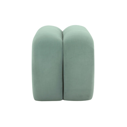 Jade Green Velvet Channeled Bench