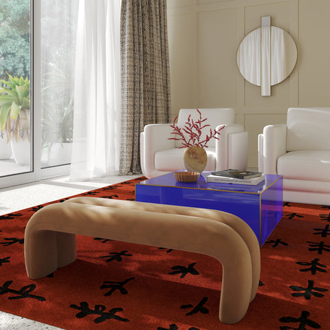 Estelle Monaco 56" Performance Velvet Channeled Bench - image 3