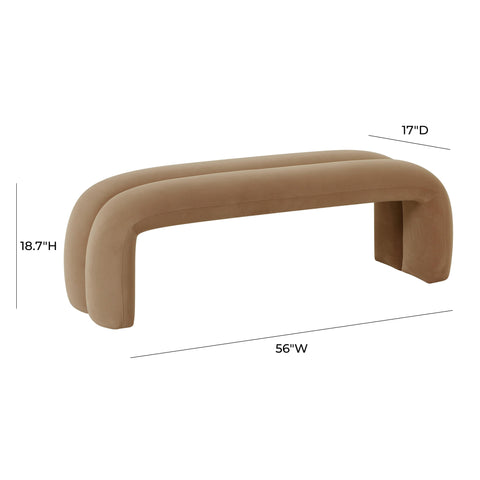 Estelle Monaco 56" Performance Velvet Channeled Bench - image 7