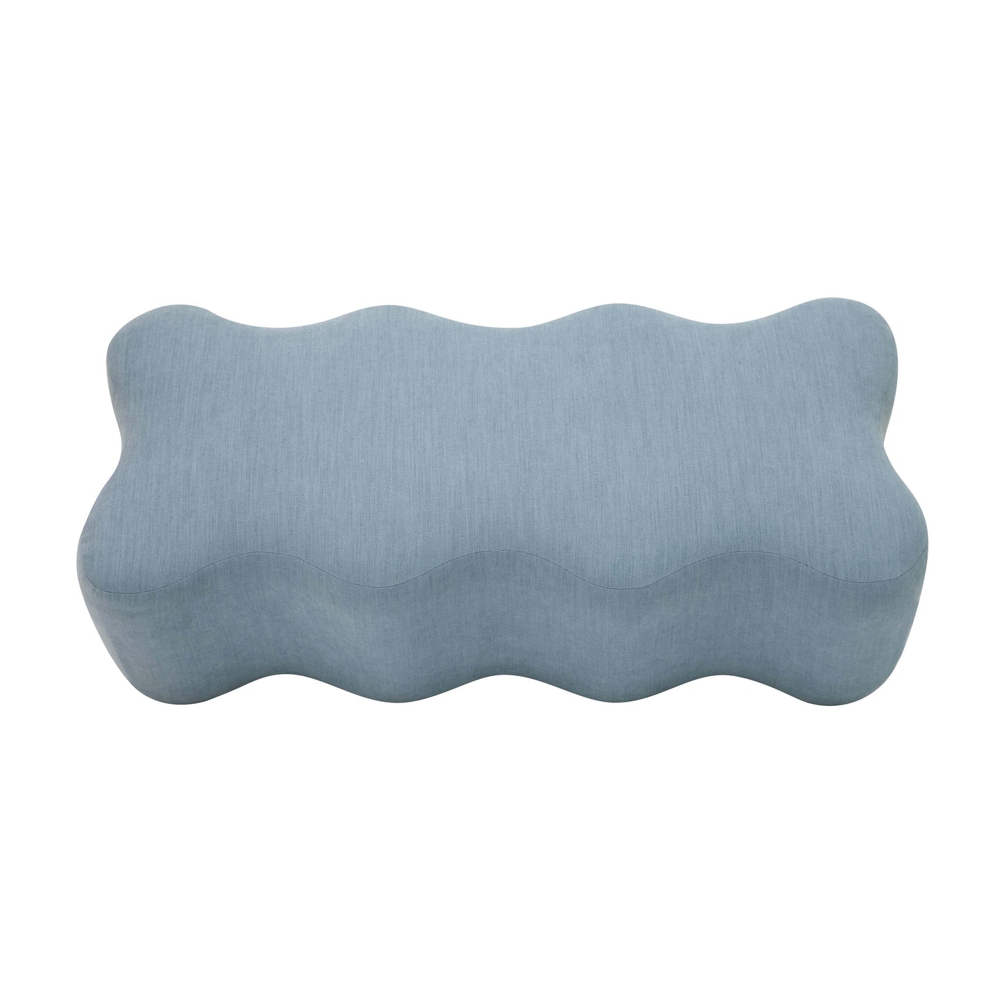 eliana upholstered bench in faded blue linen