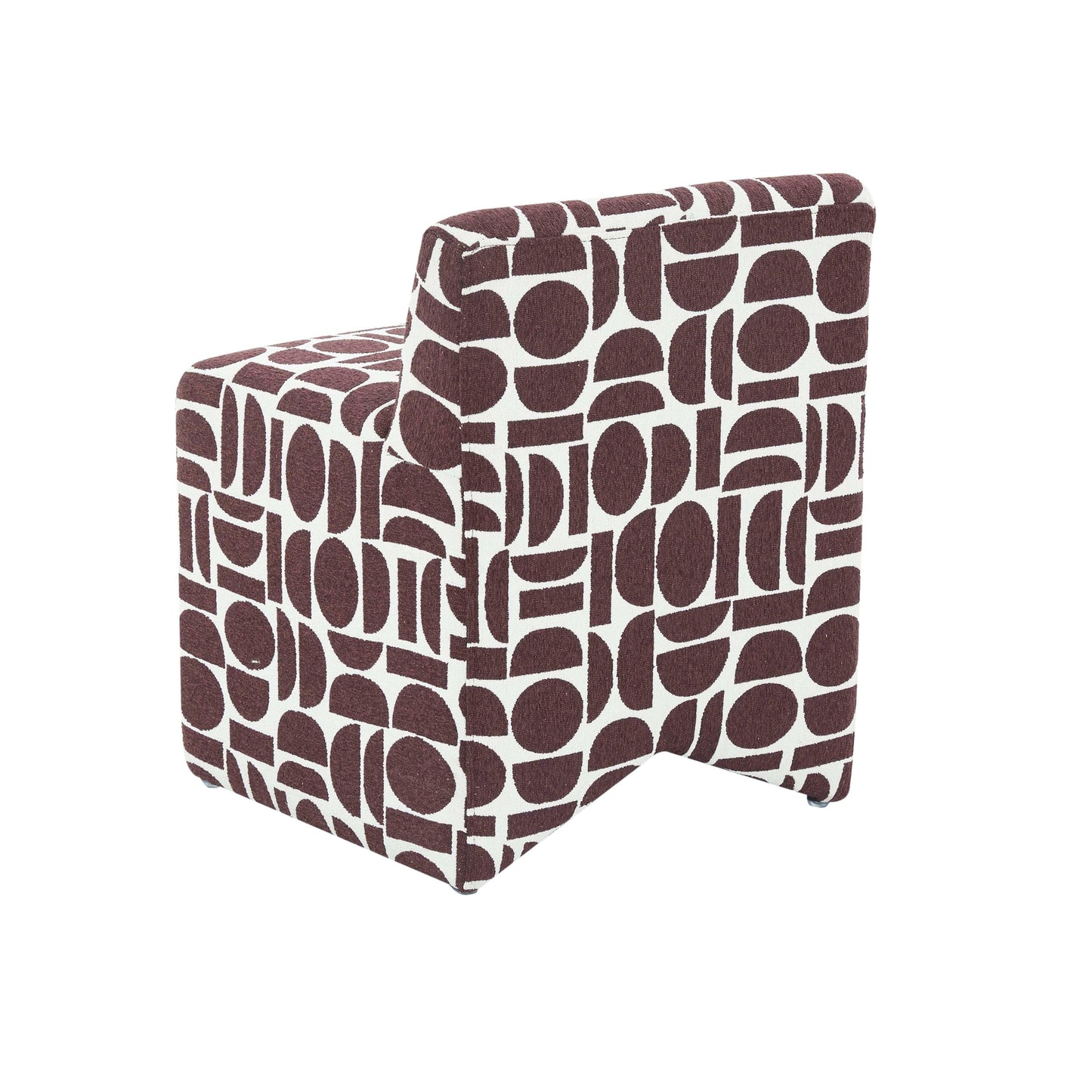 cleopatra merlot geometric jacquard weave stool