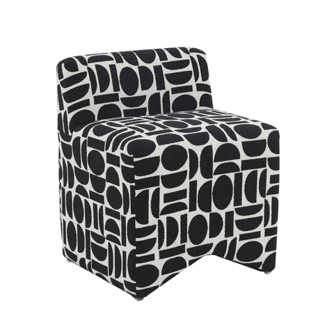 Estelle Rivoli Geometric Performance Jacquard Weave Accent Stool - image 1
