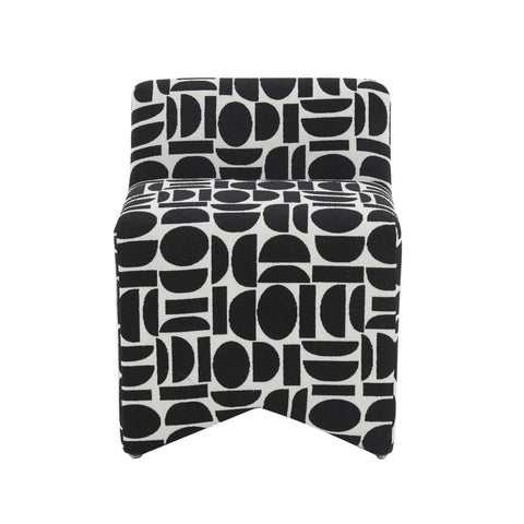 Estelle Rivoli Geometric Performance Jacquard Weave Accent Stool - image 3