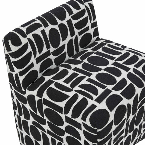 Estelle Rivoli Geometric Performance Jacquard Weave Accent Stool - image 5