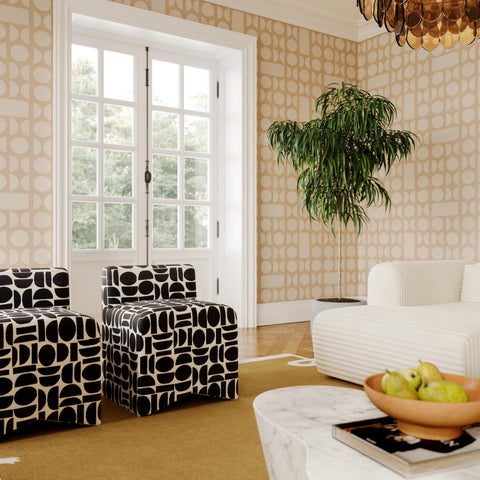 Estelle Rivoli Geometric Performance Jacquard Weave Accent Stool - image 7