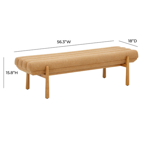 Giselle Marais 56" Textured Performance Fabric Bench - image 6