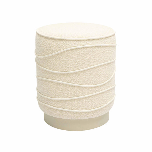 Tarra Cream Boucle Ottoman