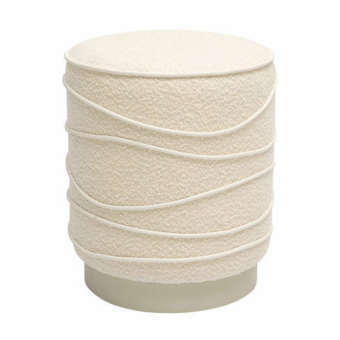 Tarra Cream Boucle Ottoman