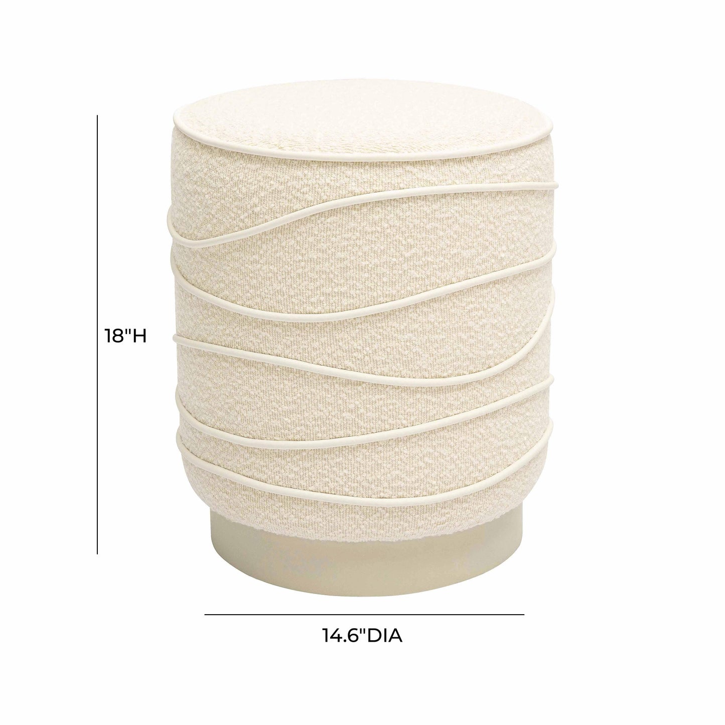 tarra cream boucle ottoman