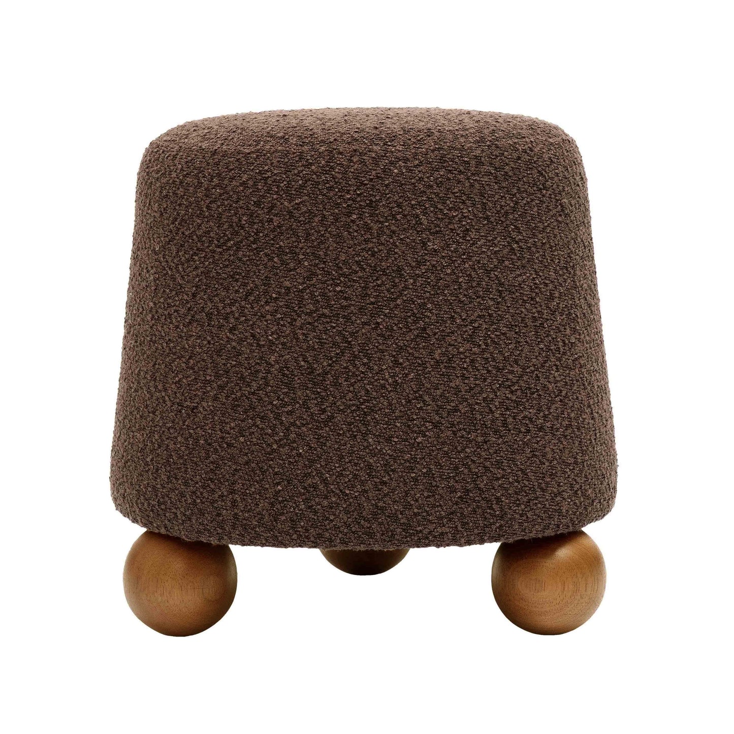 tarra chocolate brown boucle stool