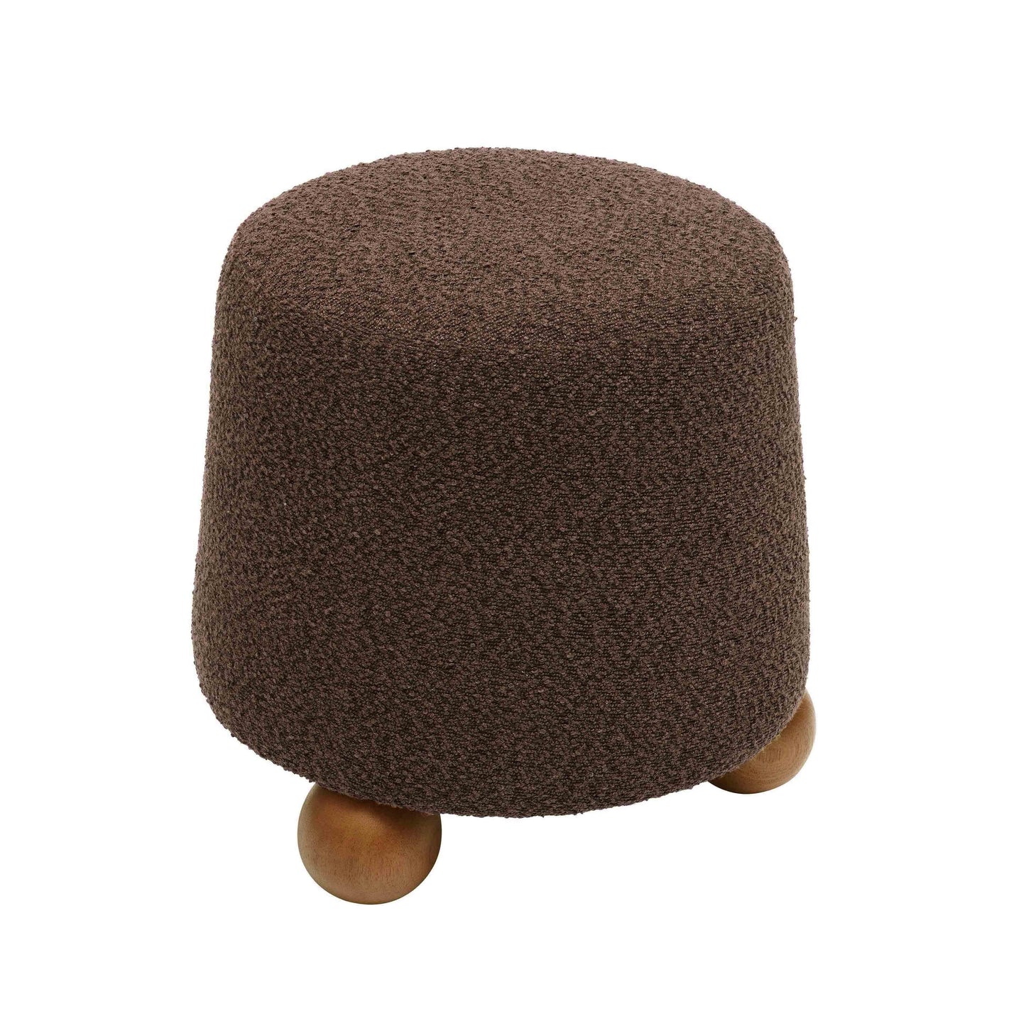 tarra chocolate brown boucle stool