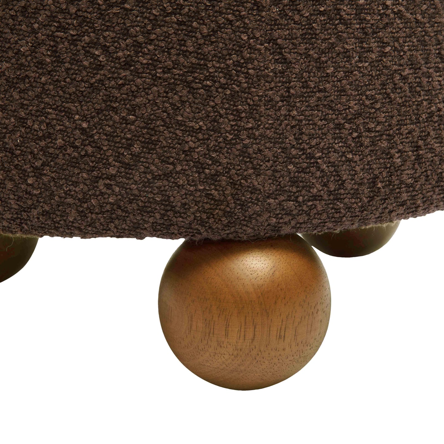 tarra chocolate brown boucle stool