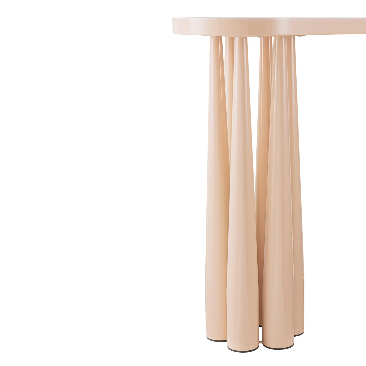 tarra peach rose glossy console table