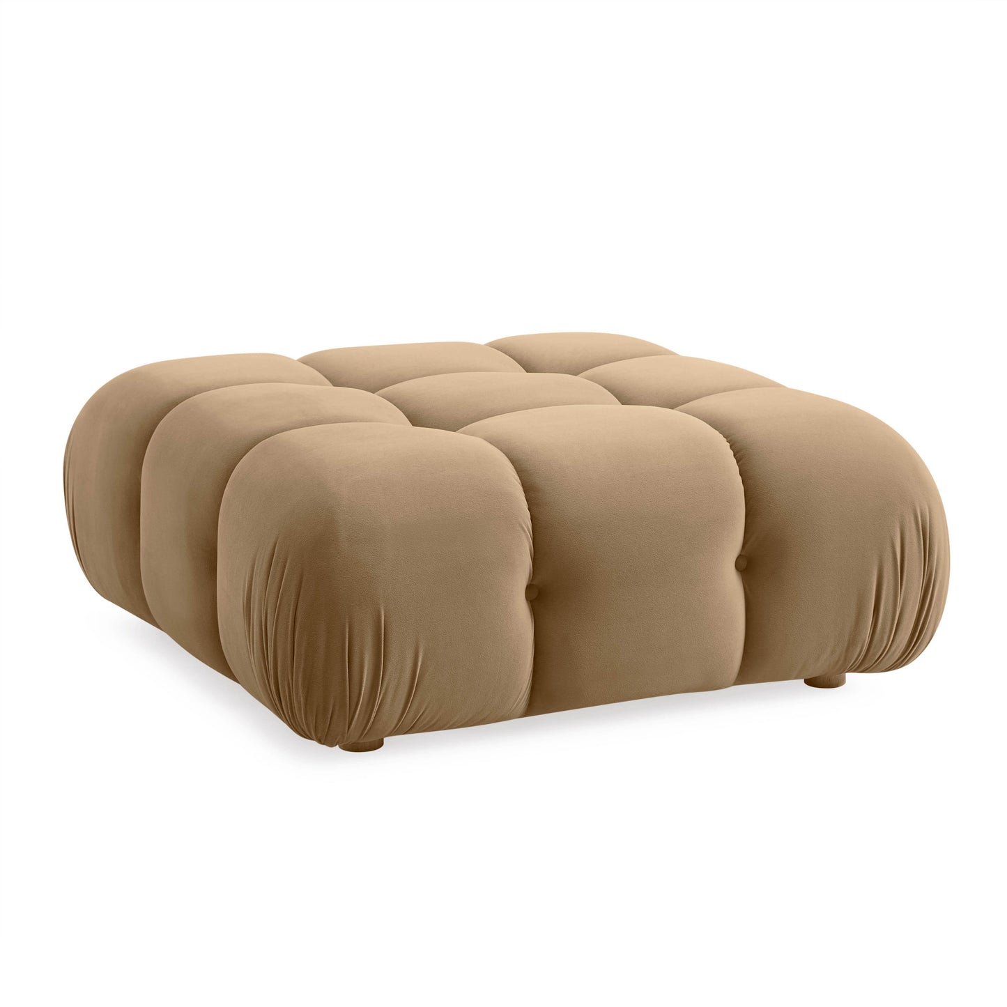 skully cafe au lait performance velvet modular ottoman