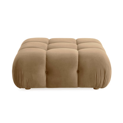 Skully Cafe Au Lait Performance Velvet Modular Ottoman