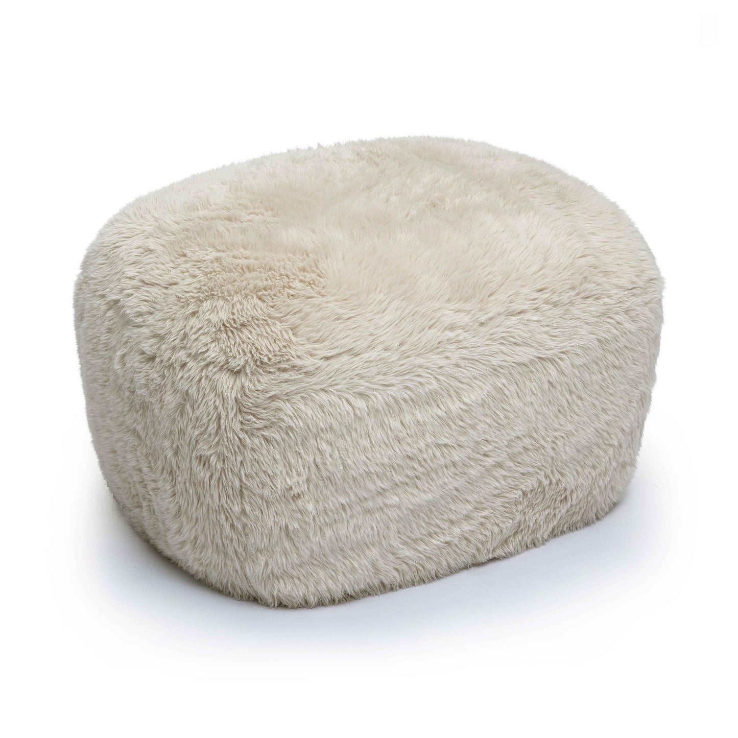 tarra natural vegan shearling ottoman