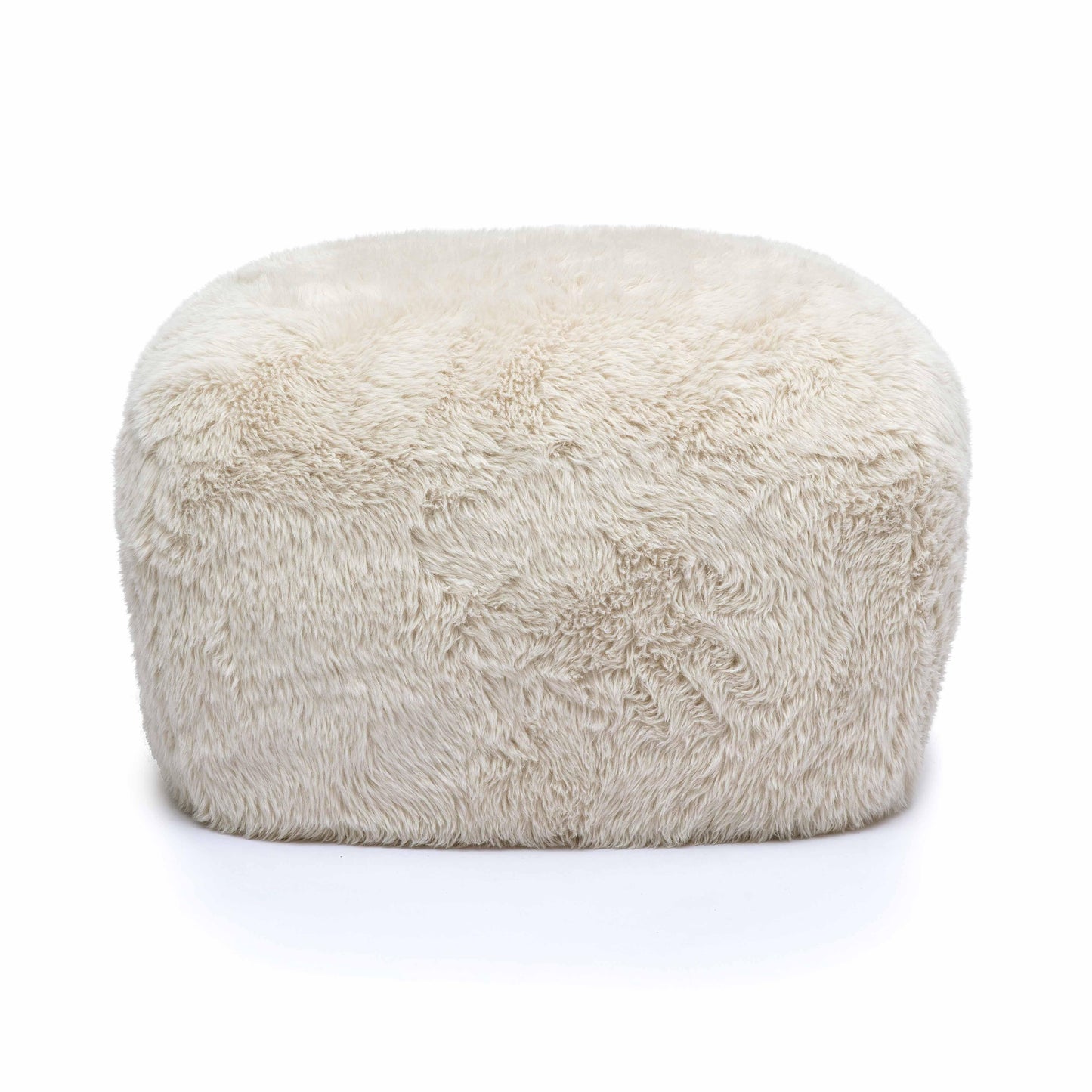 tarra natural vegan shearling ottoman