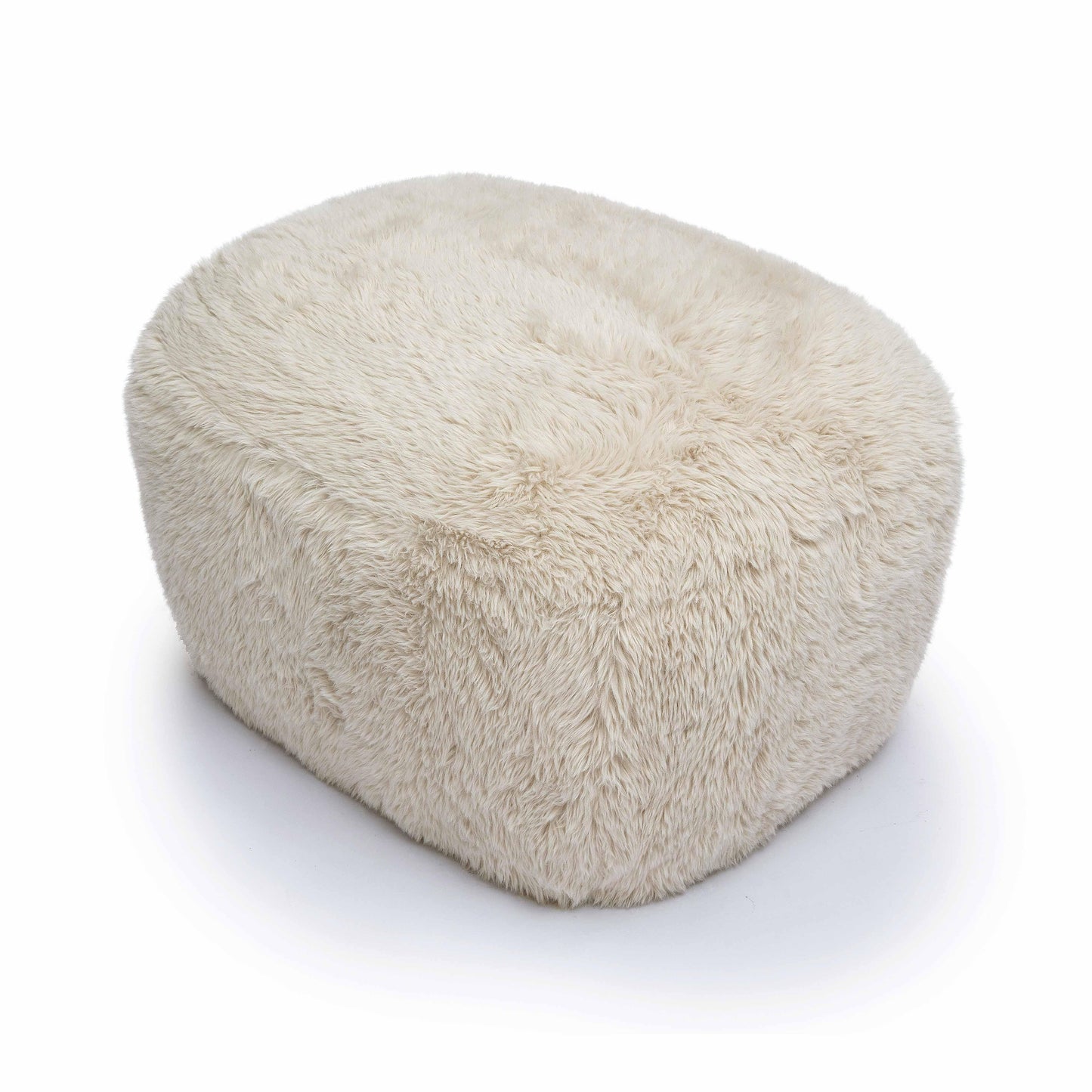 tarra natural vegan shearling ottoman