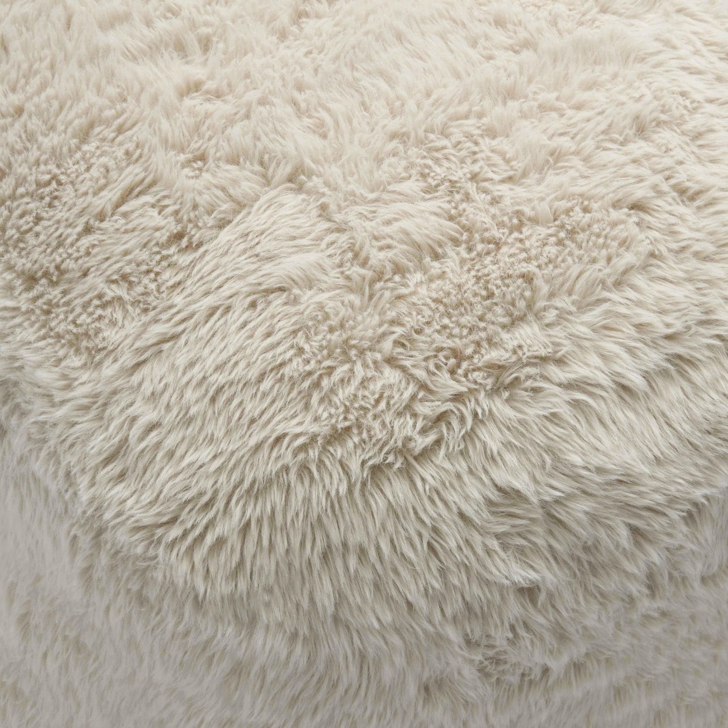 tarra natural vegan shearling ottoman