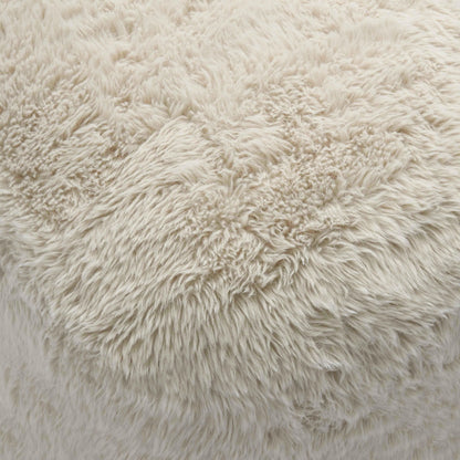 Tarra Natural Vegan Shearling Ottoman