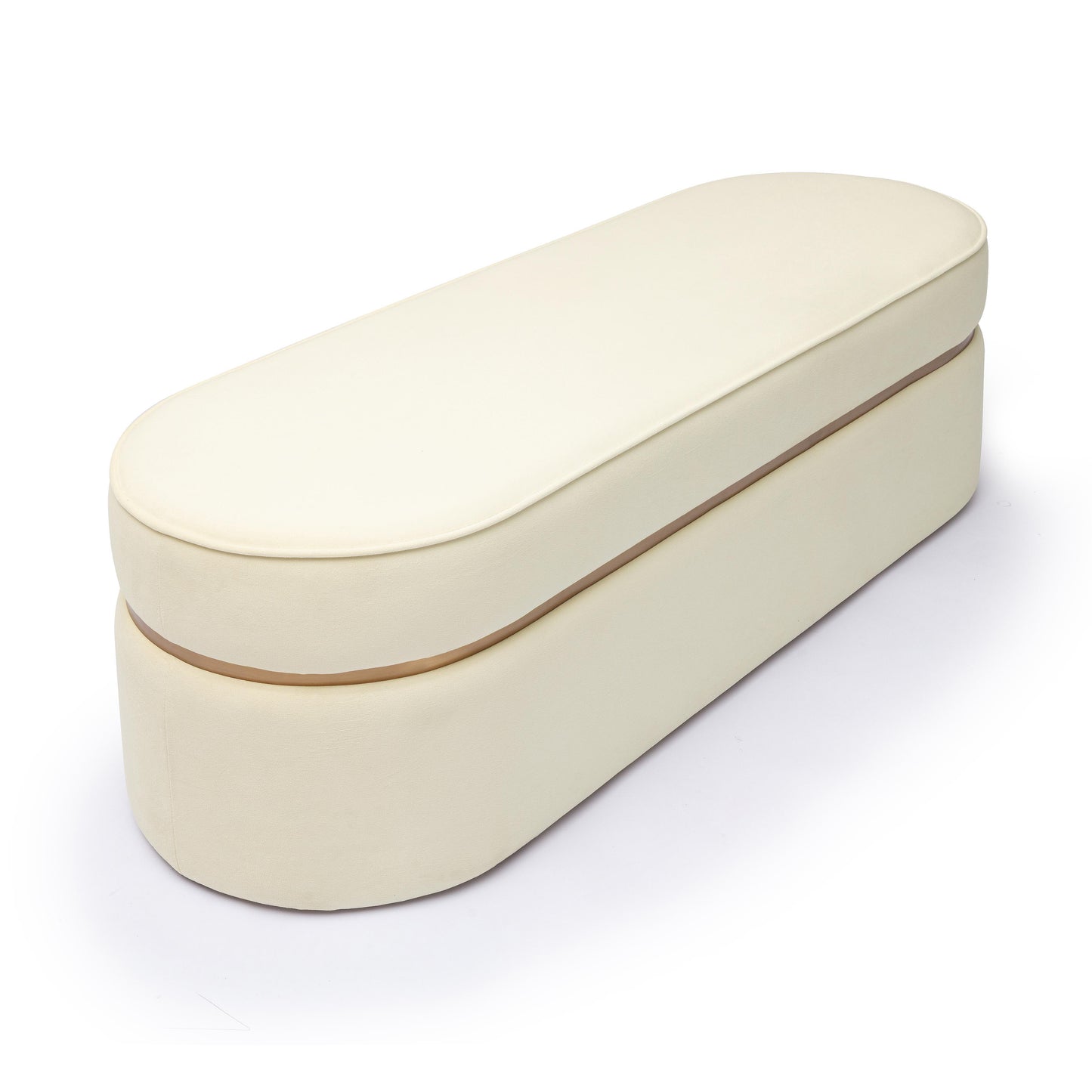 tarra cream velvet bench