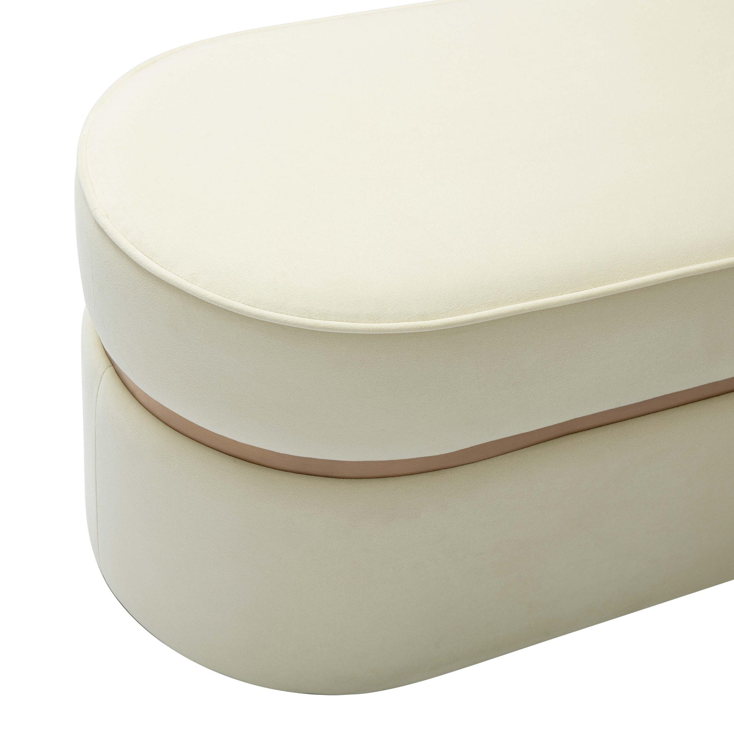 tarra cream velvet bench