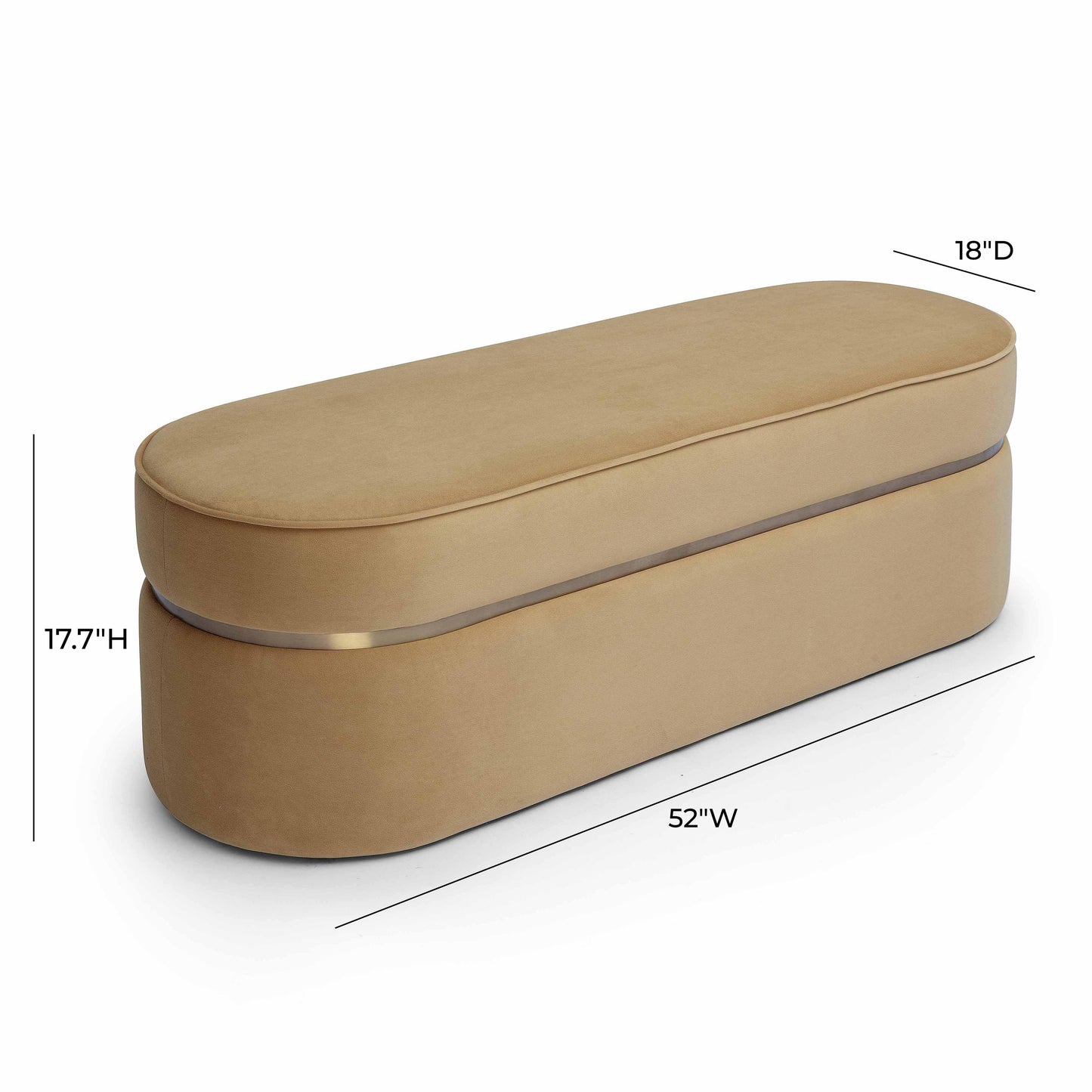 tarra honey velvet bench