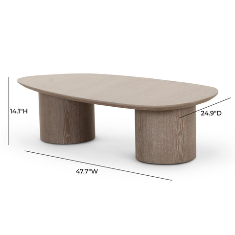 Margaux Savoy 48" Washed Ash Oblong Coffee Table - image 7
