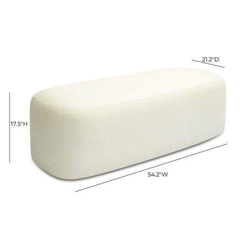 Noemie Laurent 54" Performance Faux Mohair Bench - image 6