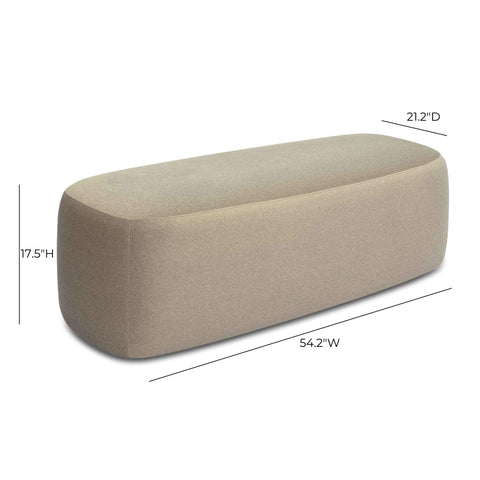 Noemie Laurent 54" Performance Faux Mohair Bench - image 6