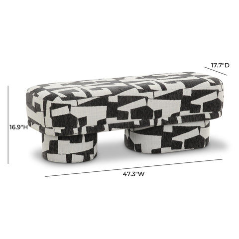 Florence Monaco 47" Performance Jacquard Bench - image 7